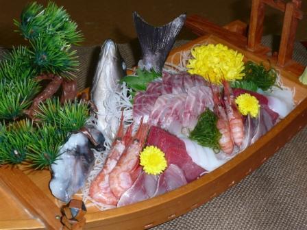 舟盛お造り（イサキ）