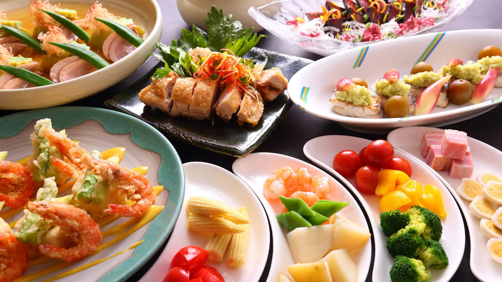 椿山荘着席大皿料理※一例となります。