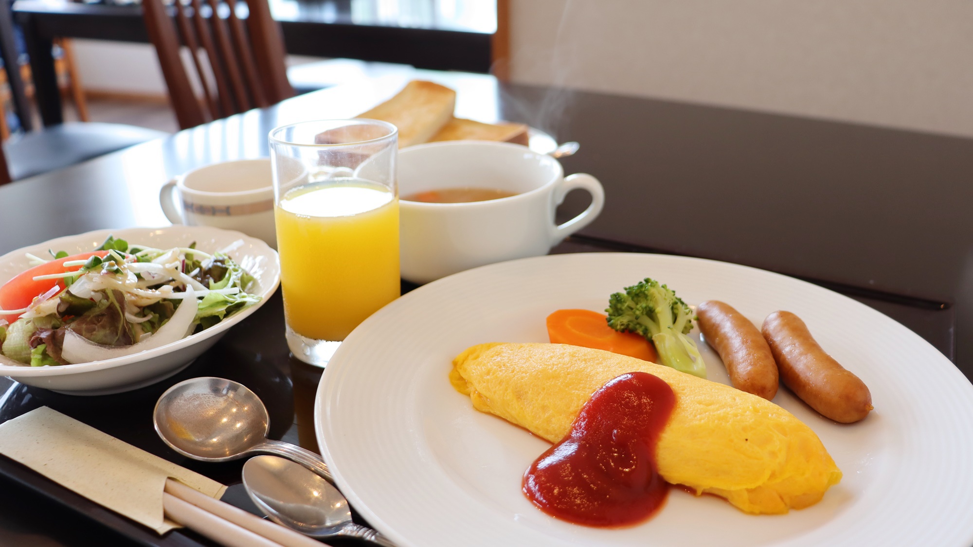 *【洋朝食一例】朝食は和食か洋食お選びいただけます。チェックイン時にお申し出下さい