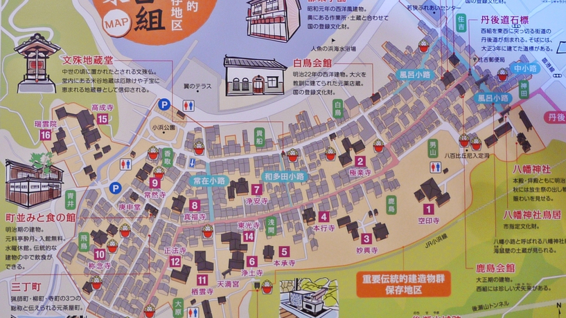 *小浜西組の町並み散策MAPです♪時間があれば散策してみてください♪