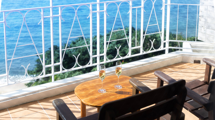オーシャンビュー客室海のテラスの名にふさわしい景色をお楽しみください
