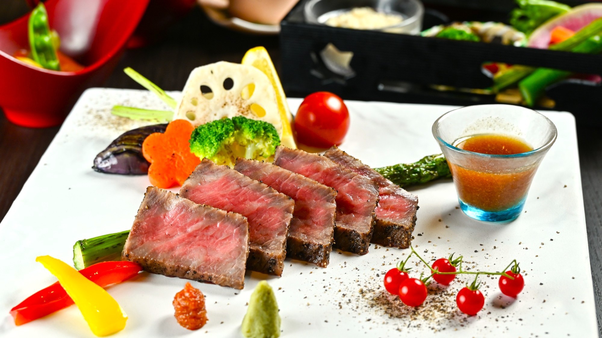 【夕食お部屋お届け／朝食は和風ビュッフェ】夕食はお部屋で創作会津郷土料理＋厳選国産牛ステーキ