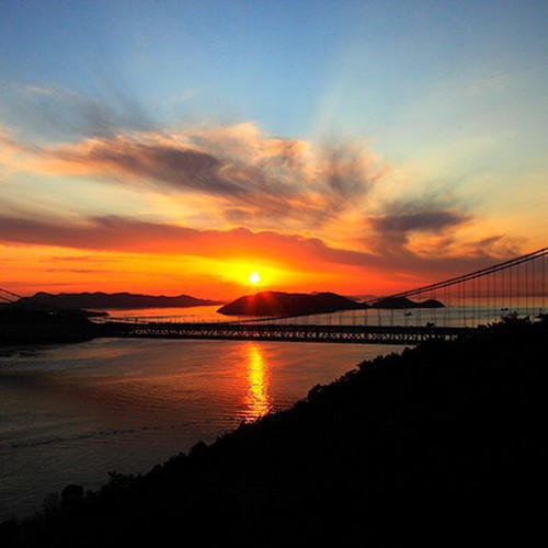 鷲羽山の夕景