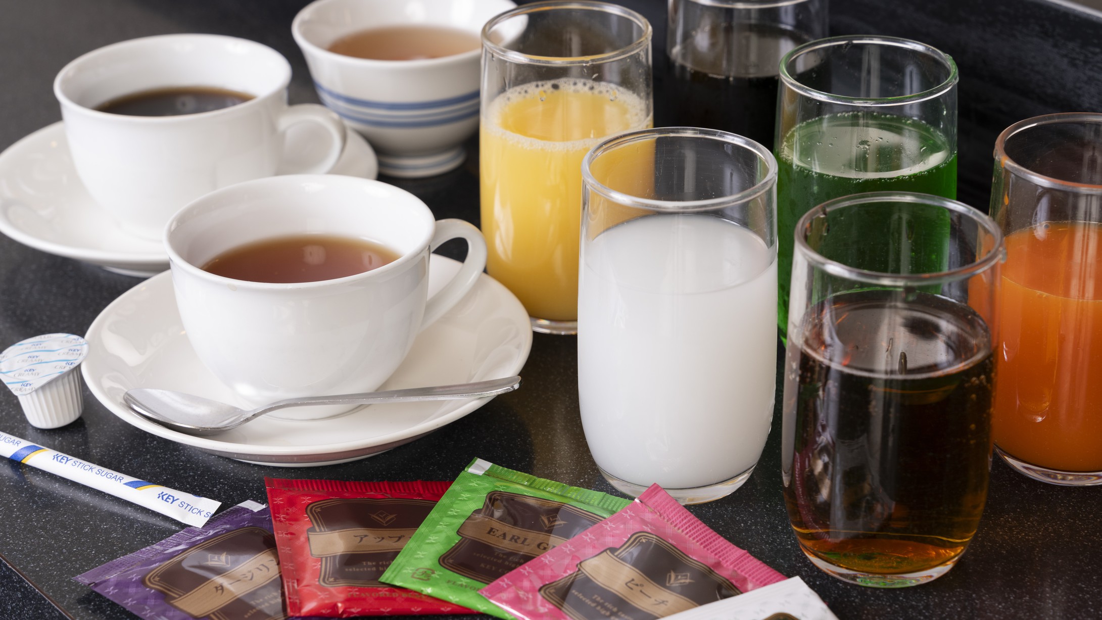 ソフトドリンクは飲み放題！