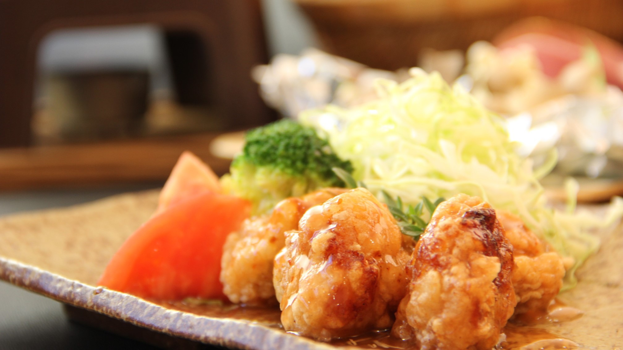 【日替り夕食】肉料理鶏の竜田揚げ