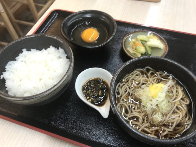 四季蕎麦そば朝食セット