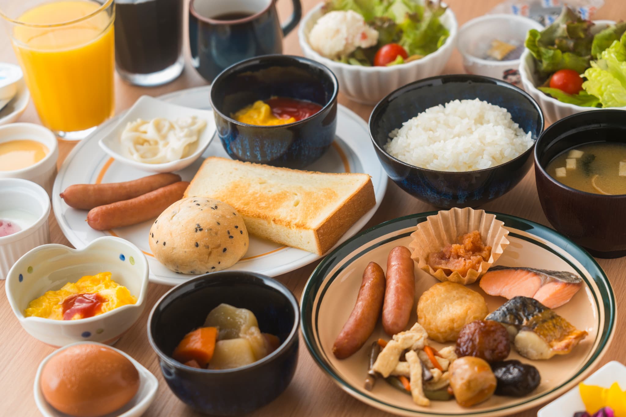 朝食ブッフェ一例