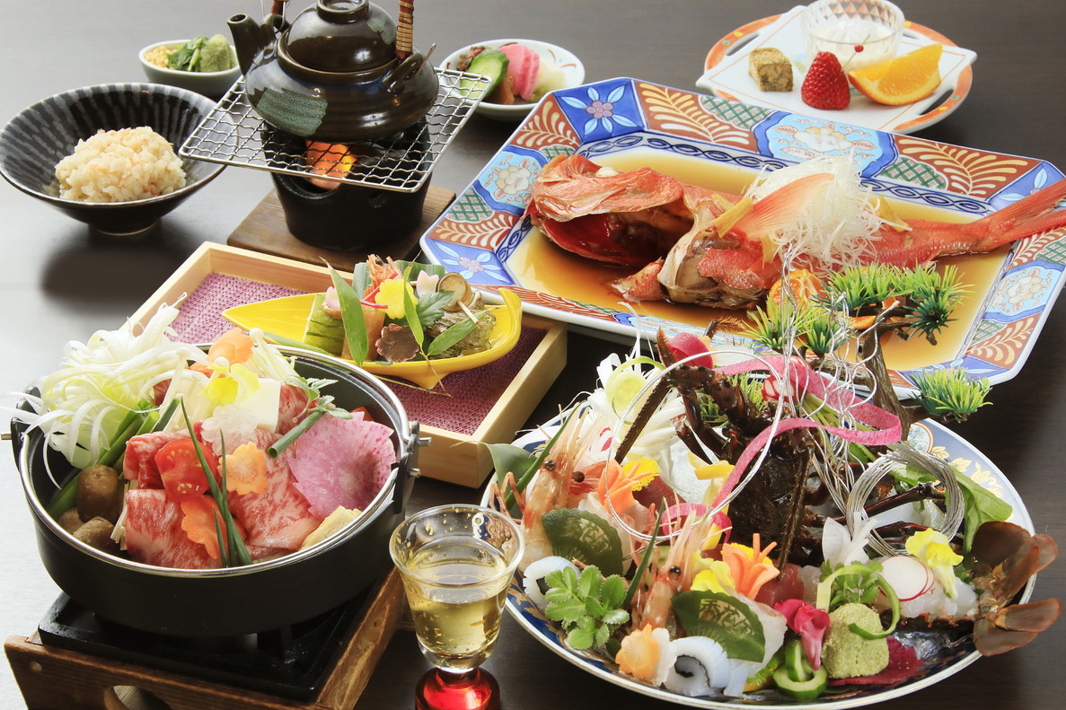 小食さんプラン限定花小町の膳メインはお肉or金目鯛でお選びいただけます