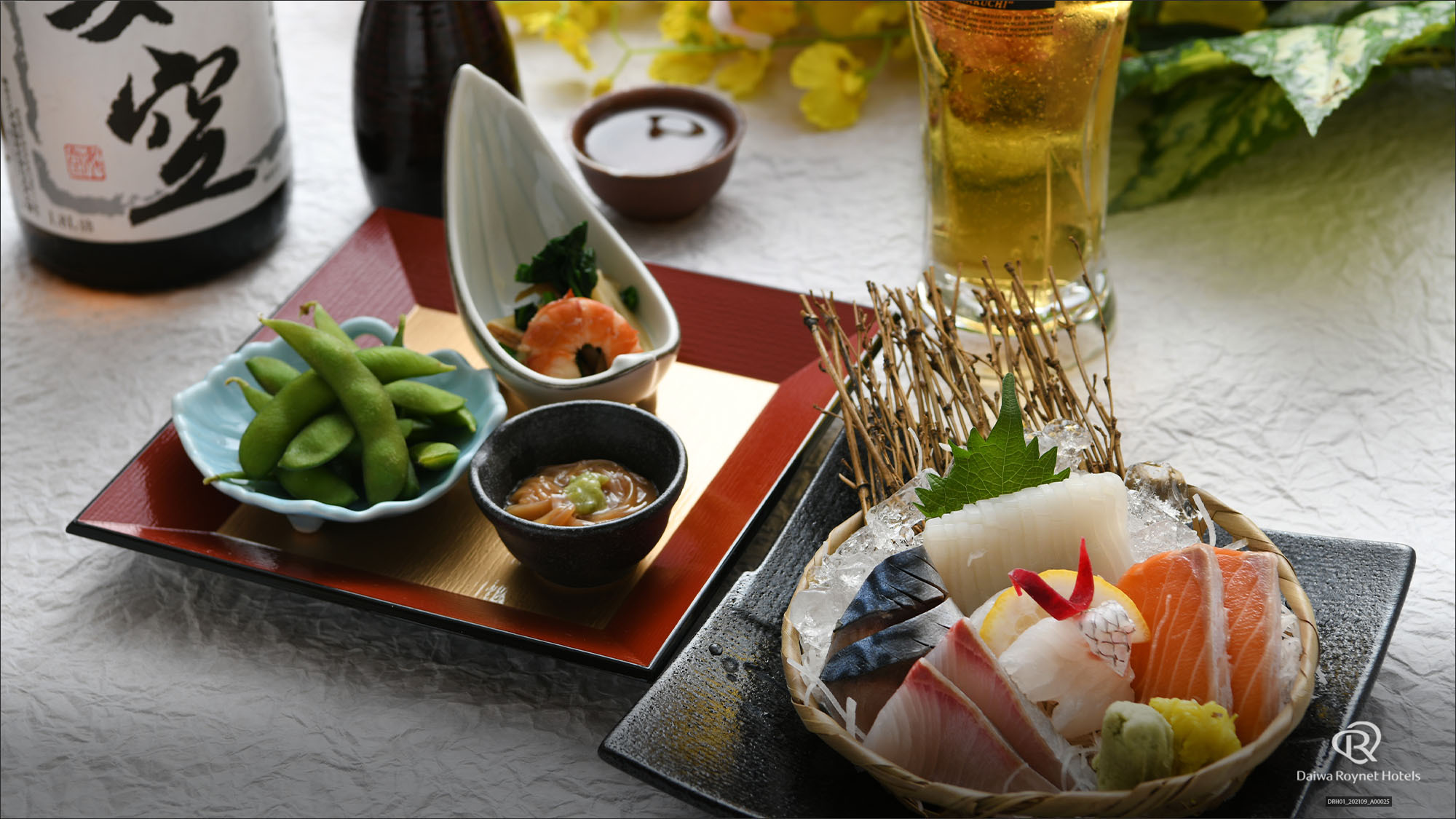 1階居酒屋「海の台所 稲瀬」夕食メニュー一例お一人様晩酌コース