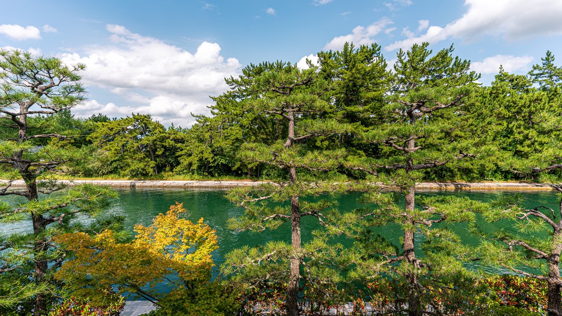 【雪月花の棟】2階からの眺望客室全室から天橋立の松並木や流れる天橋立運河を眺める