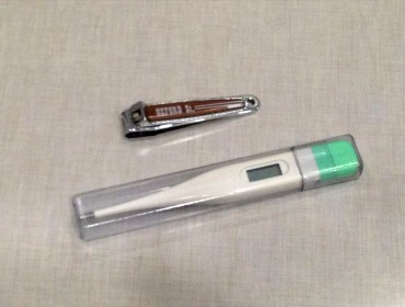 無料貸出爪切り・体温計