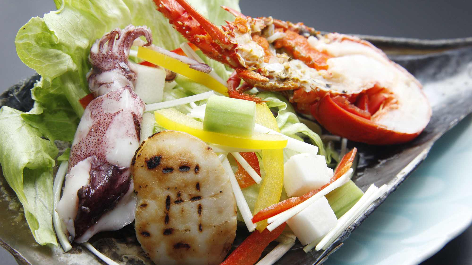 ご夕食一例 -海鮮サラダ-