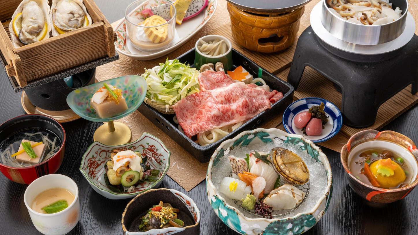 【ランクアッププラン】ご夕食は贅沢に「特選創作和会席」のご夕食。1泊2食付プラン