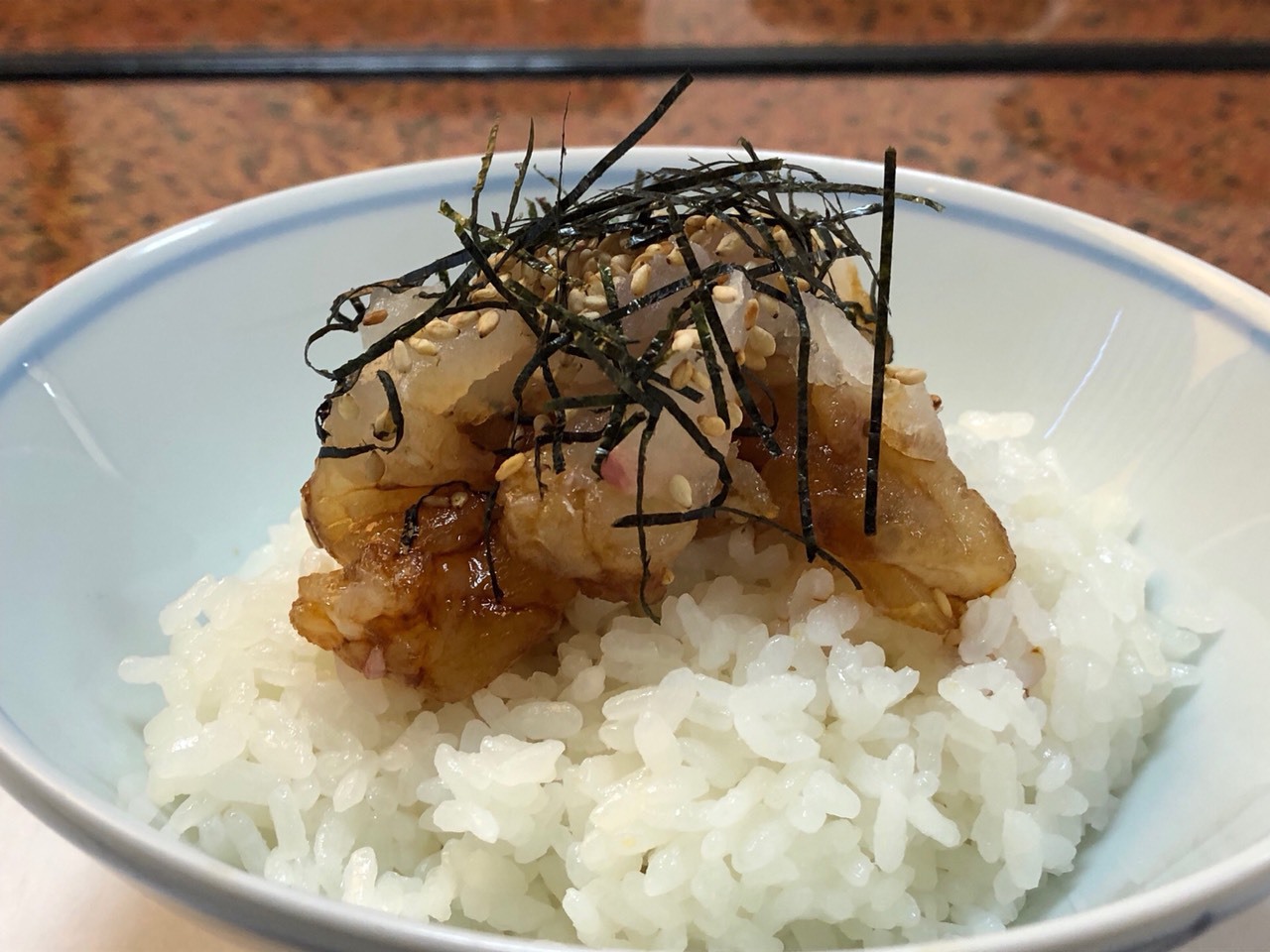 朝食の鯛茶漬け