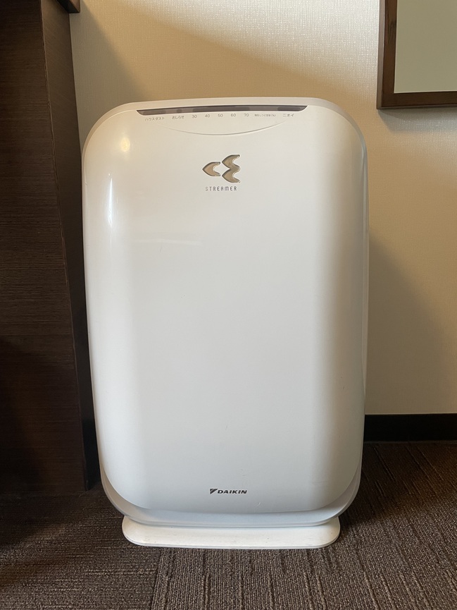加湿機能付空気清浄機全室完備