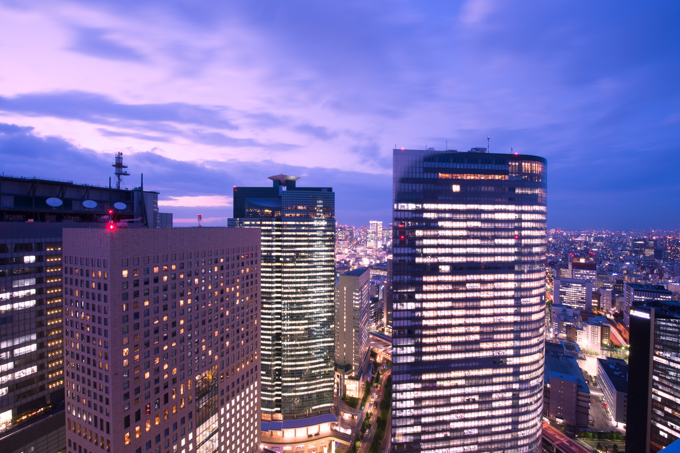 Rooftop city view