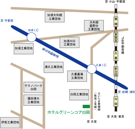 近隣工業団地の地図です