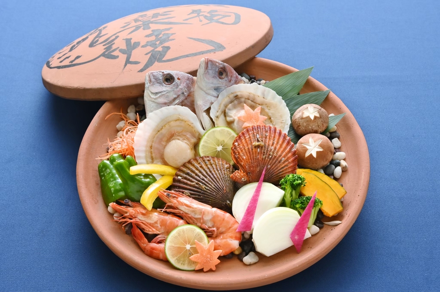 別注料理清海名物ほうろく焼き（車海老入２人前）