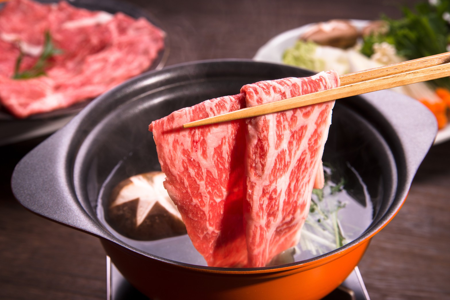 夕食【甲州牛×;甲州富士桜ポーク】