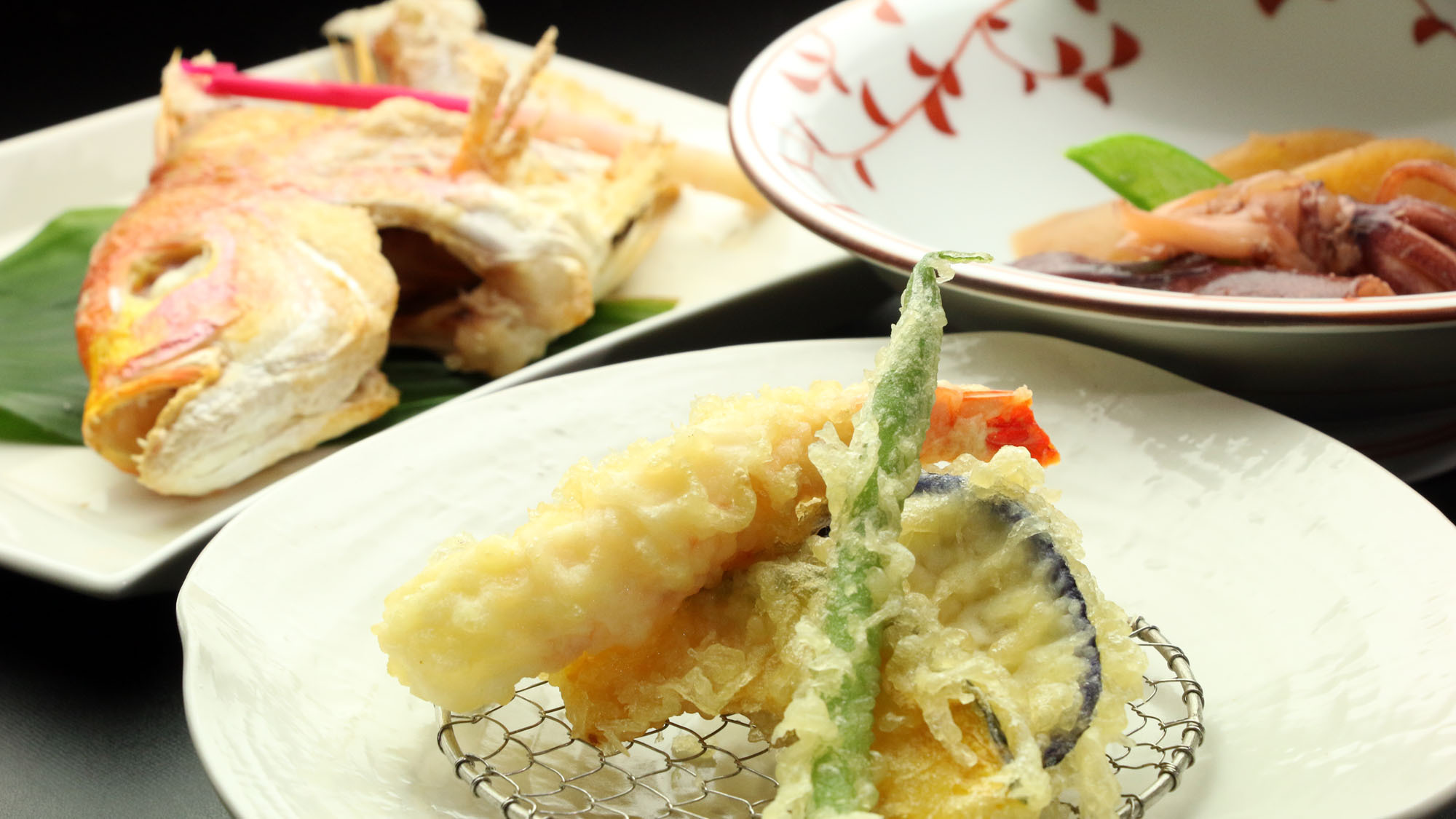 夕食一例・季節野菜の天ぷら