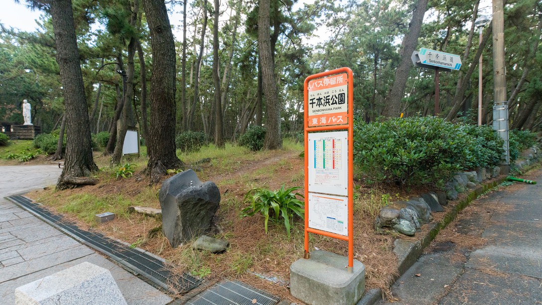 *【施設周辺】当館より徒歩2分で行ける千本浜公園。朝の散歩にも気持ちが良いです♪
