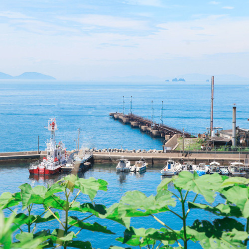 ホテルからの高島漁港