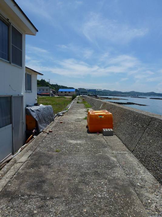 愛犬と散歩、防波堤Ｂ