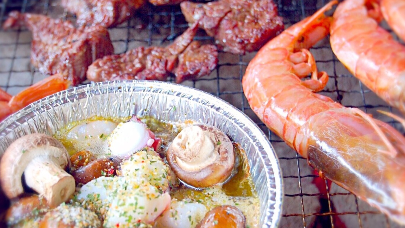*【秋冬BBQ】お肉野菜から海鮮アヒージョまでご用意