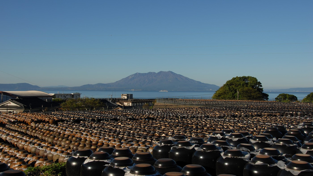 黒酢鹿児島は黒酢付が有名で、黒酢の亀壺畑がございます。