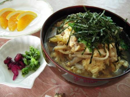 クッパの朝食も