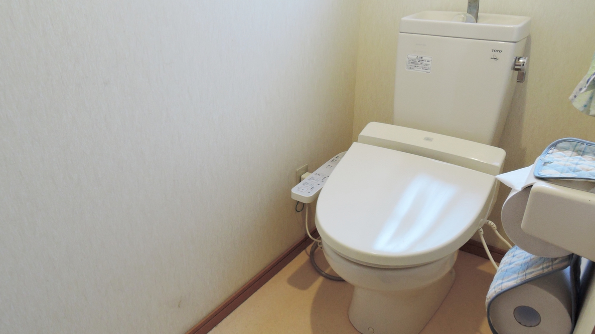 *【共同トイレ一例】1階の共同トイレです。温水洗浄付きで快適