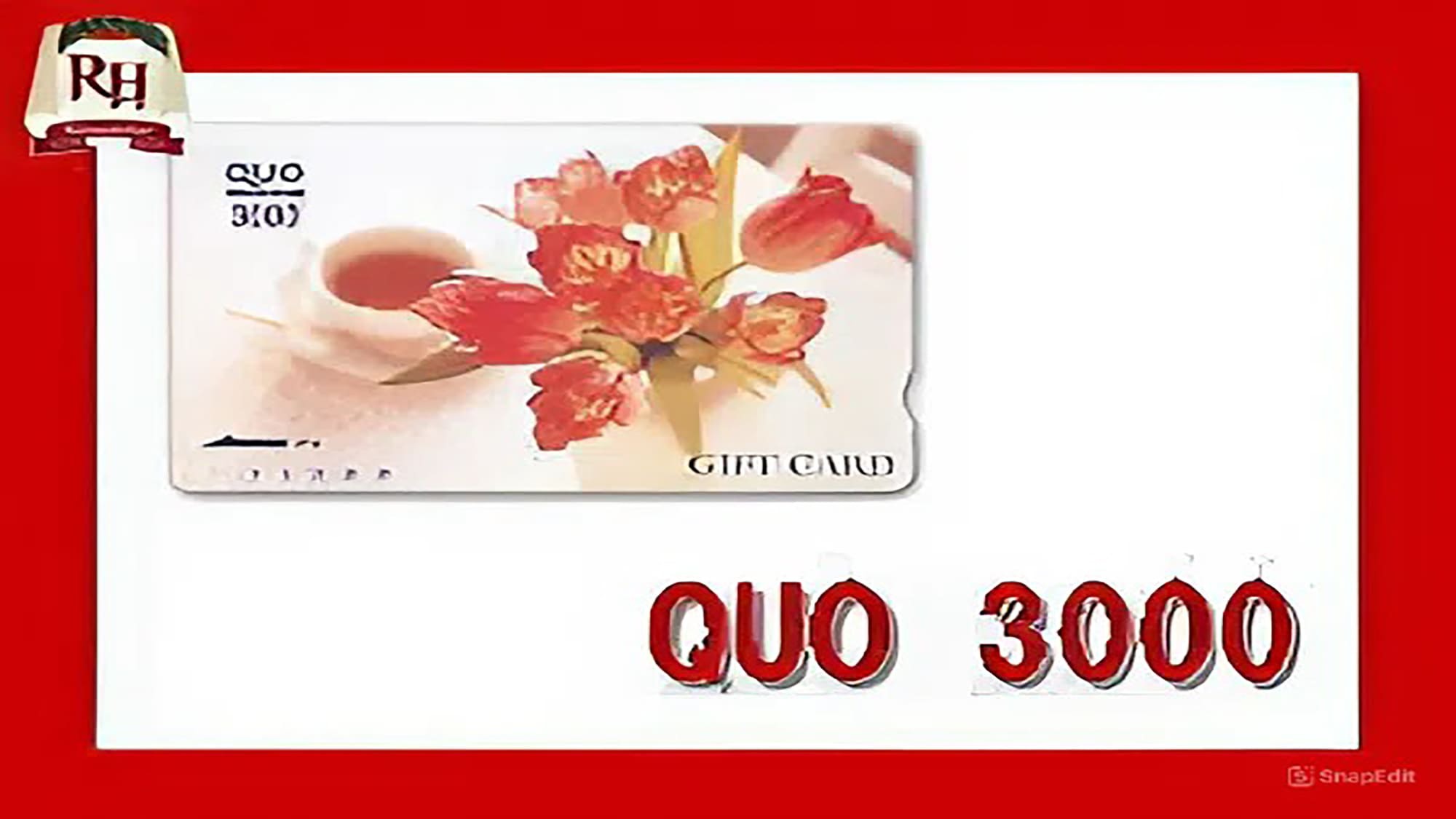 QUOカード3000円分付
