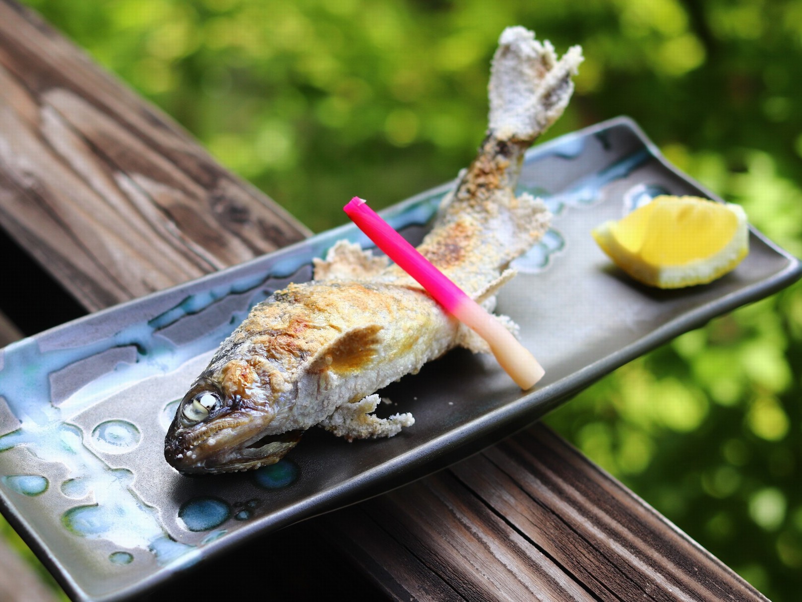【夕食】スタンダードプラン山女魚の塩焼き
