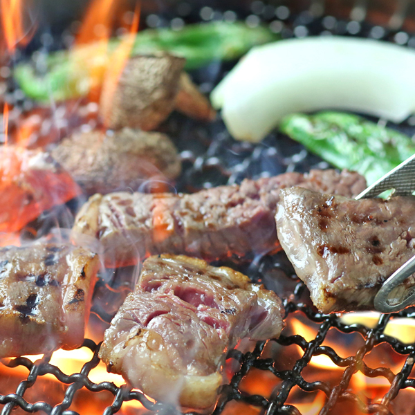 《夕食》炭火で焼いて特選自家製タレ・岩塩で！