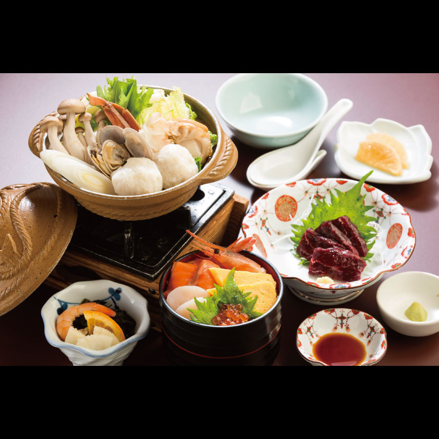 モヨロ鍋と海鮮丼