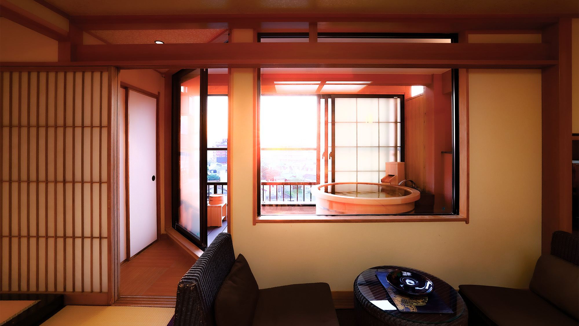 2024年7月露天風呂入替完了〜6階露天付客室「皐」