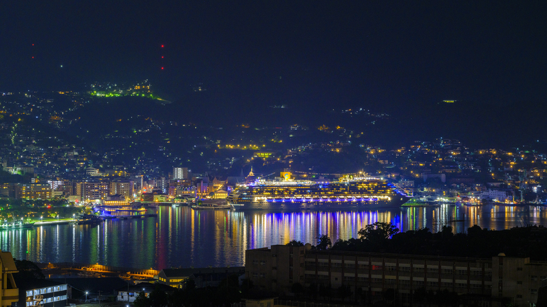 本館屋上からの長崎の夜景