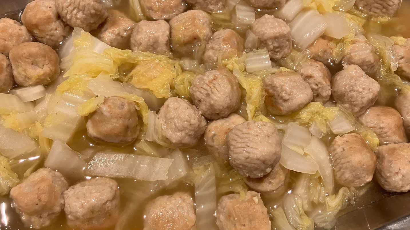 肉団子と白菜のあんかけ風（手作りメニュー）