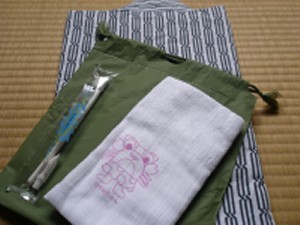 香住のゆるきゃら香住ちゃんタオルです