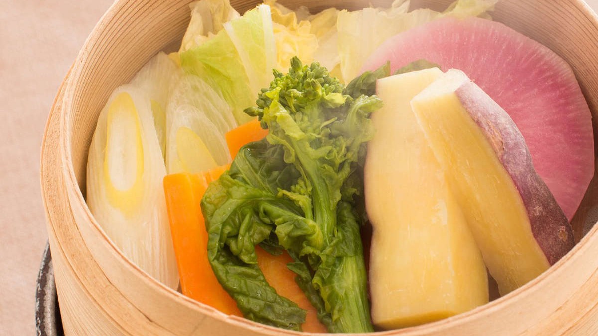 *ちばのうまいもの夕食 一例/せいろ野菜