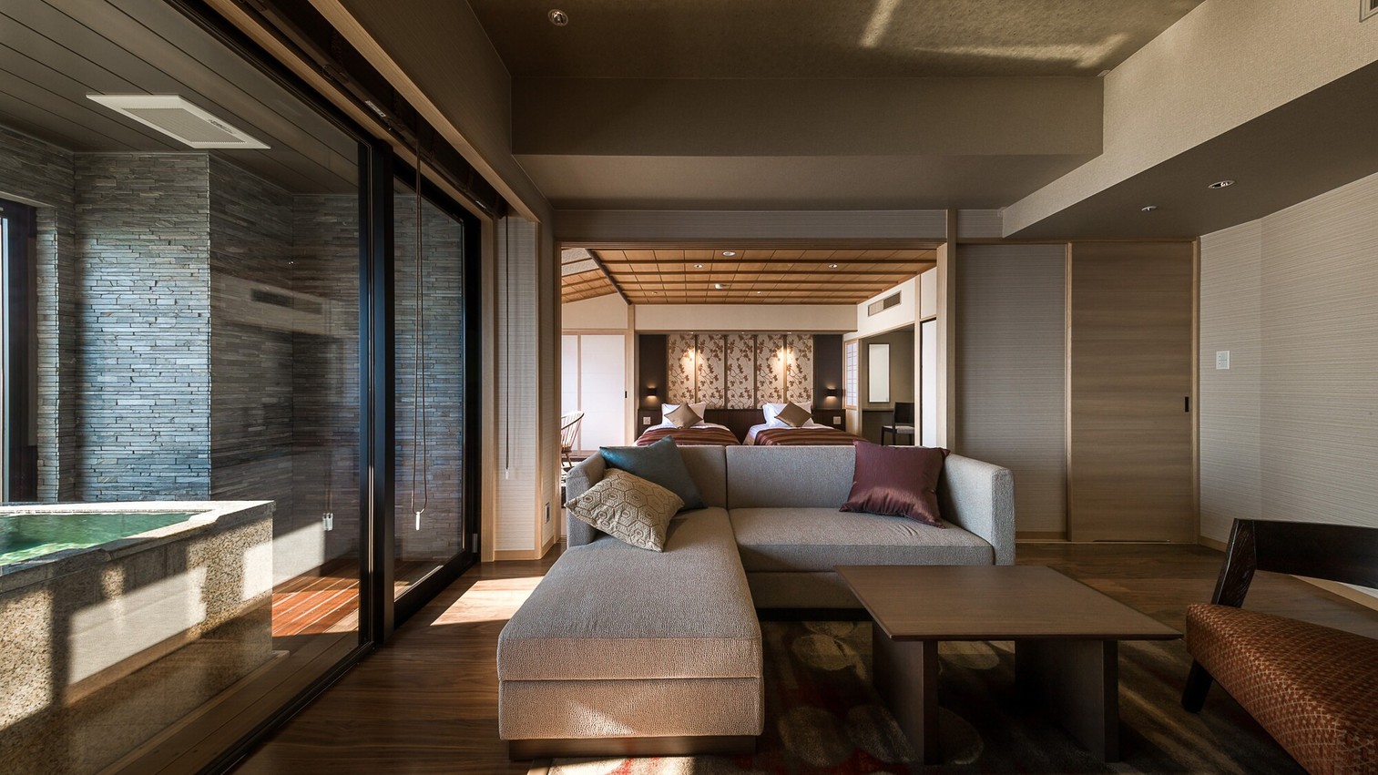 朱砂 92.5㎡【ラグジュアリースイート・自家源泉露天風呂付】