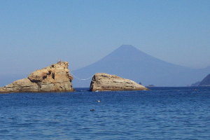 雲見海岸からの富士山