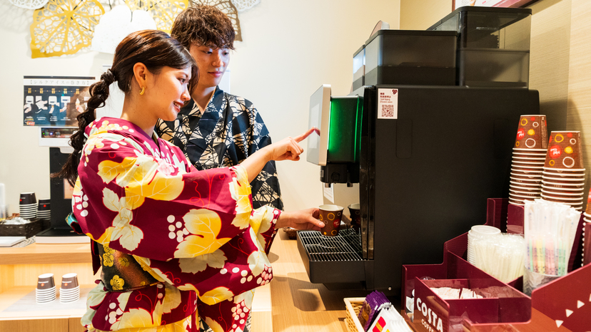 【グランドオーシャンズ】コーヒーマシンを完備しております。コーヒー好きには最高の環境です♪