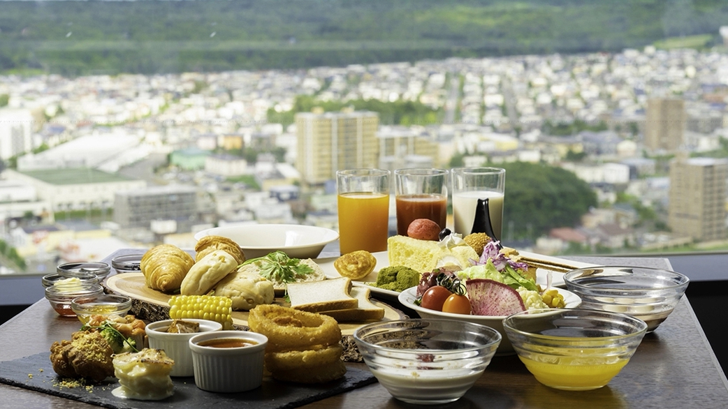 朝食ブッフェ〜テーブルからの景色〜