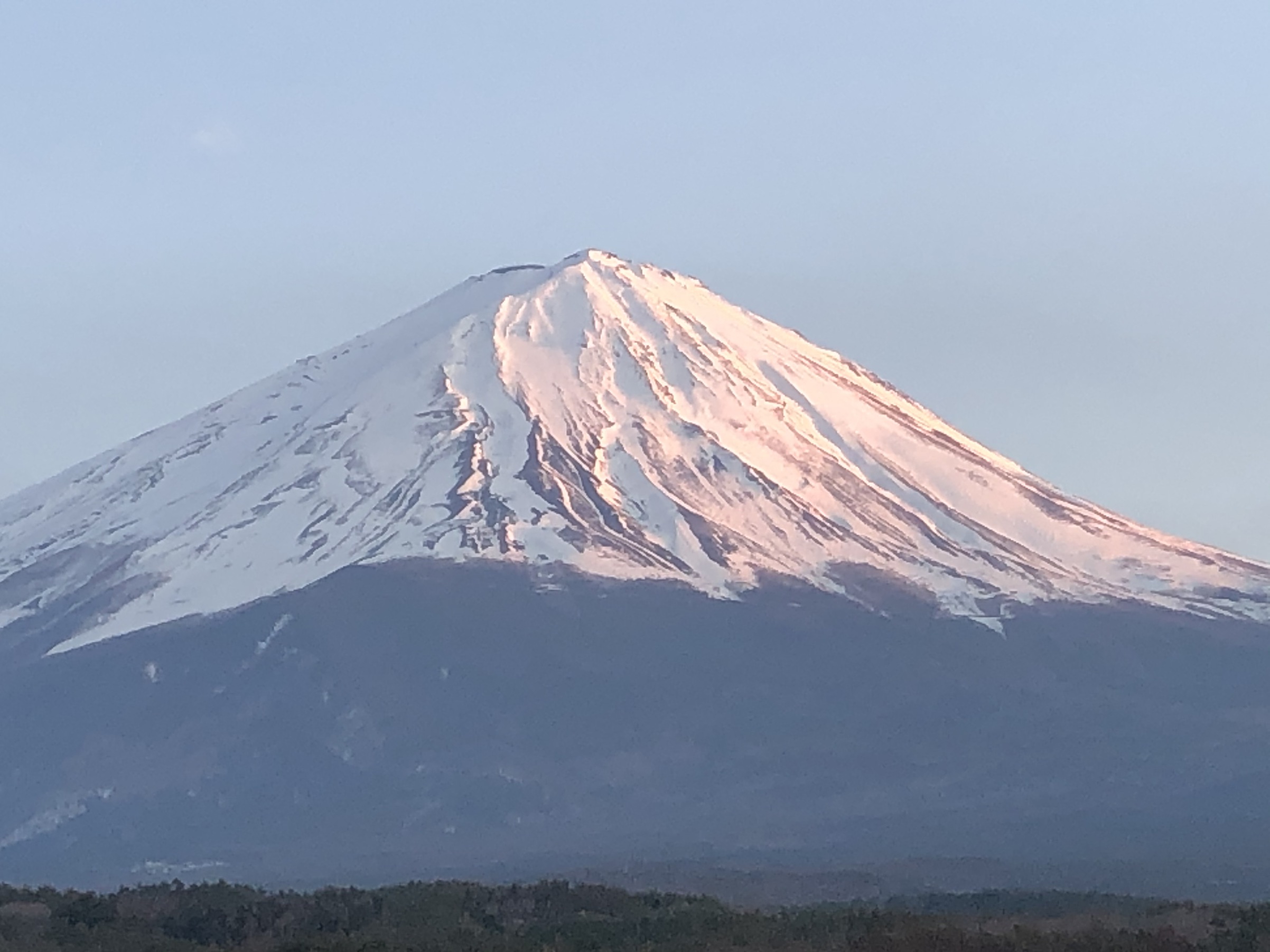当館からの夕焼け富士山