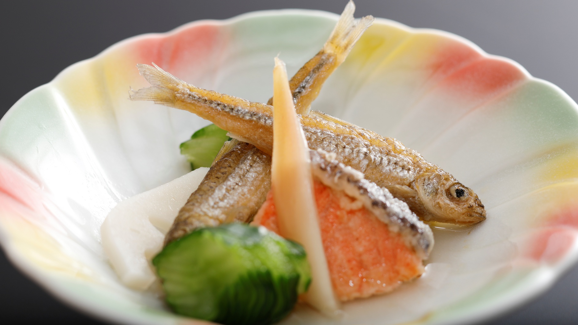 近江のめぐみ会席湖魚料理一例
