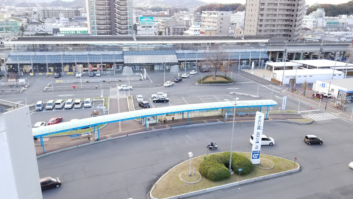 【客室からの風景】今治駅