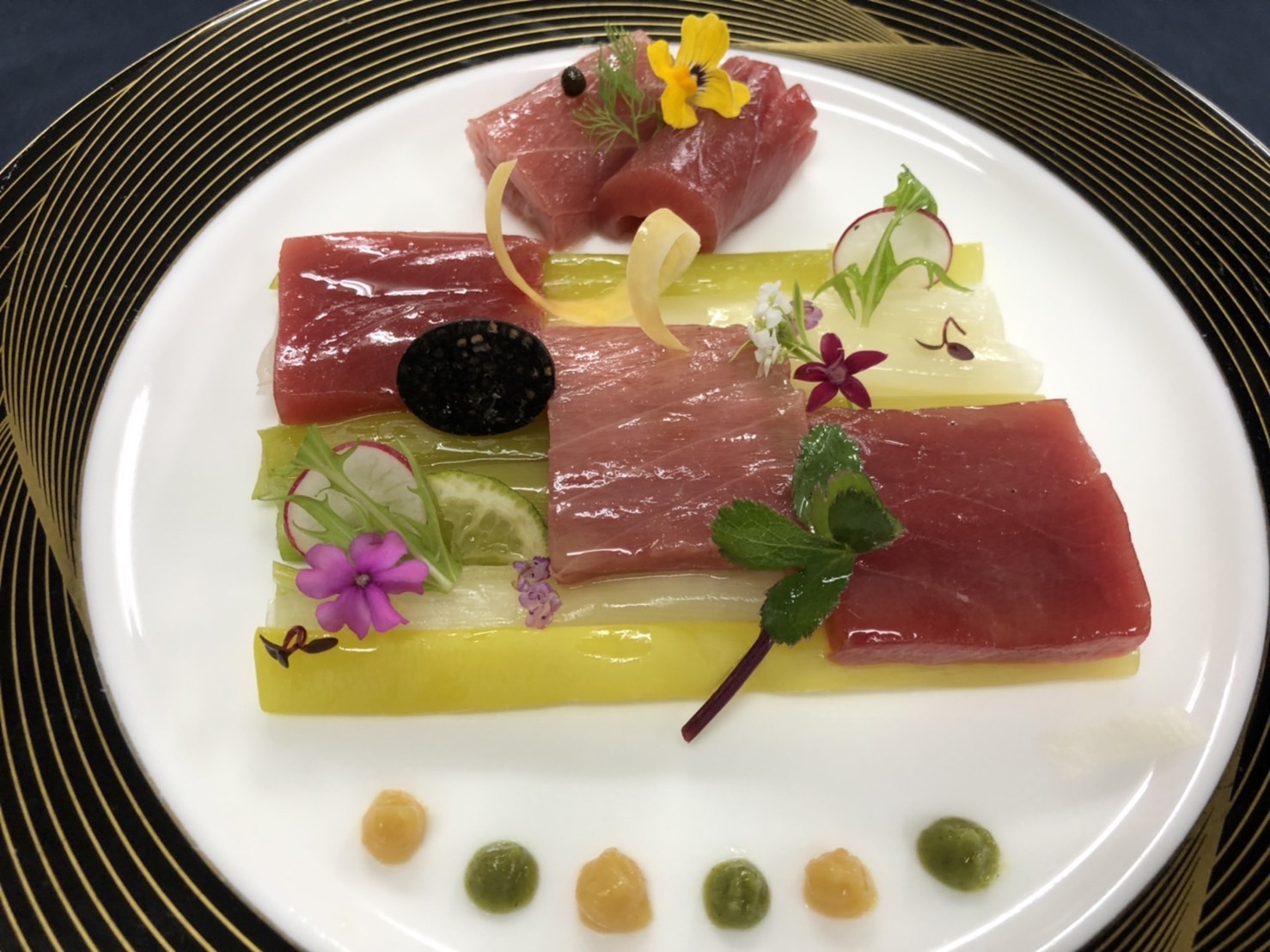 国産本マグロと富山旬野菜のマリアージュ