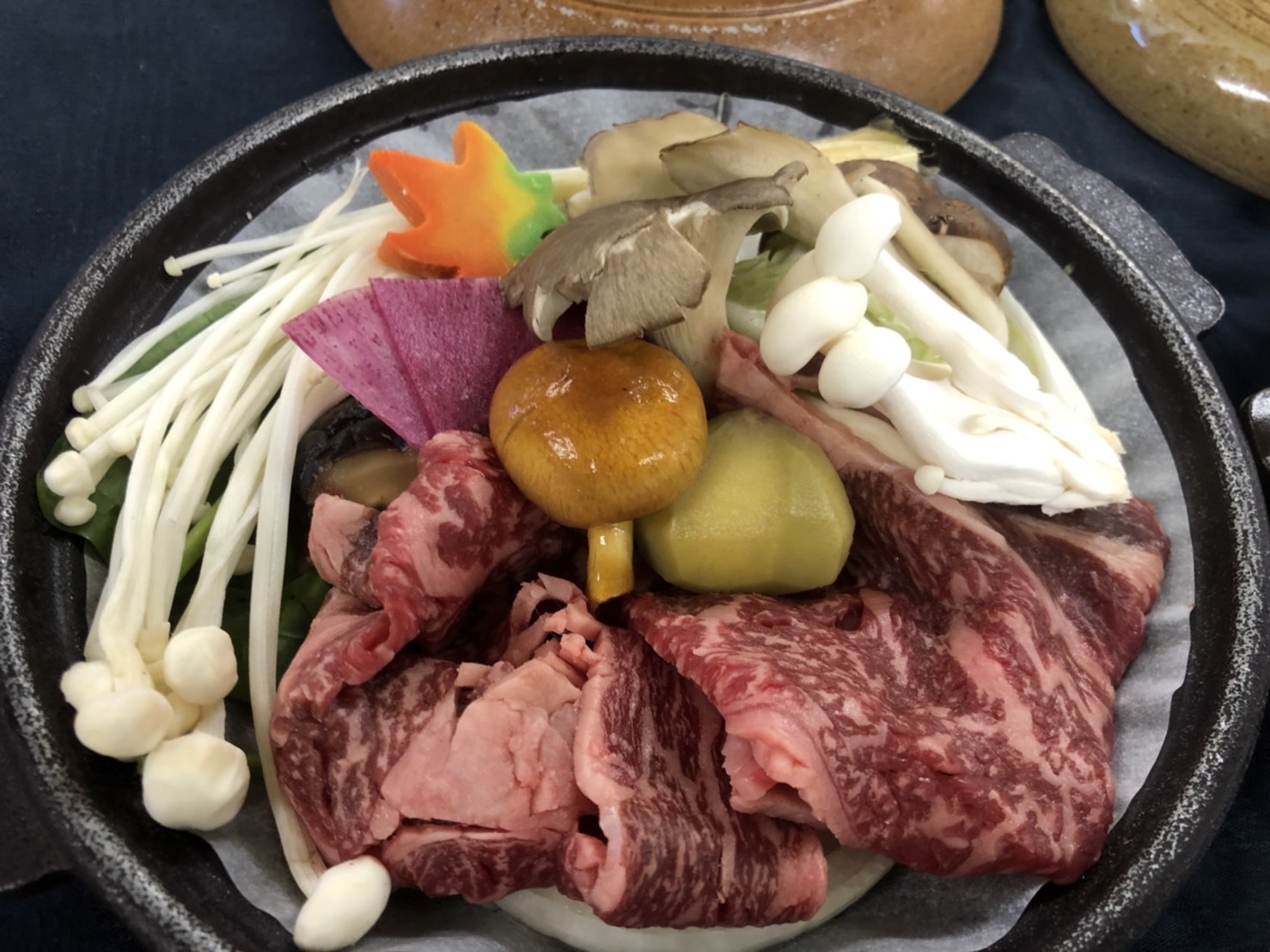 富山県産氷見牛の陶板焼き