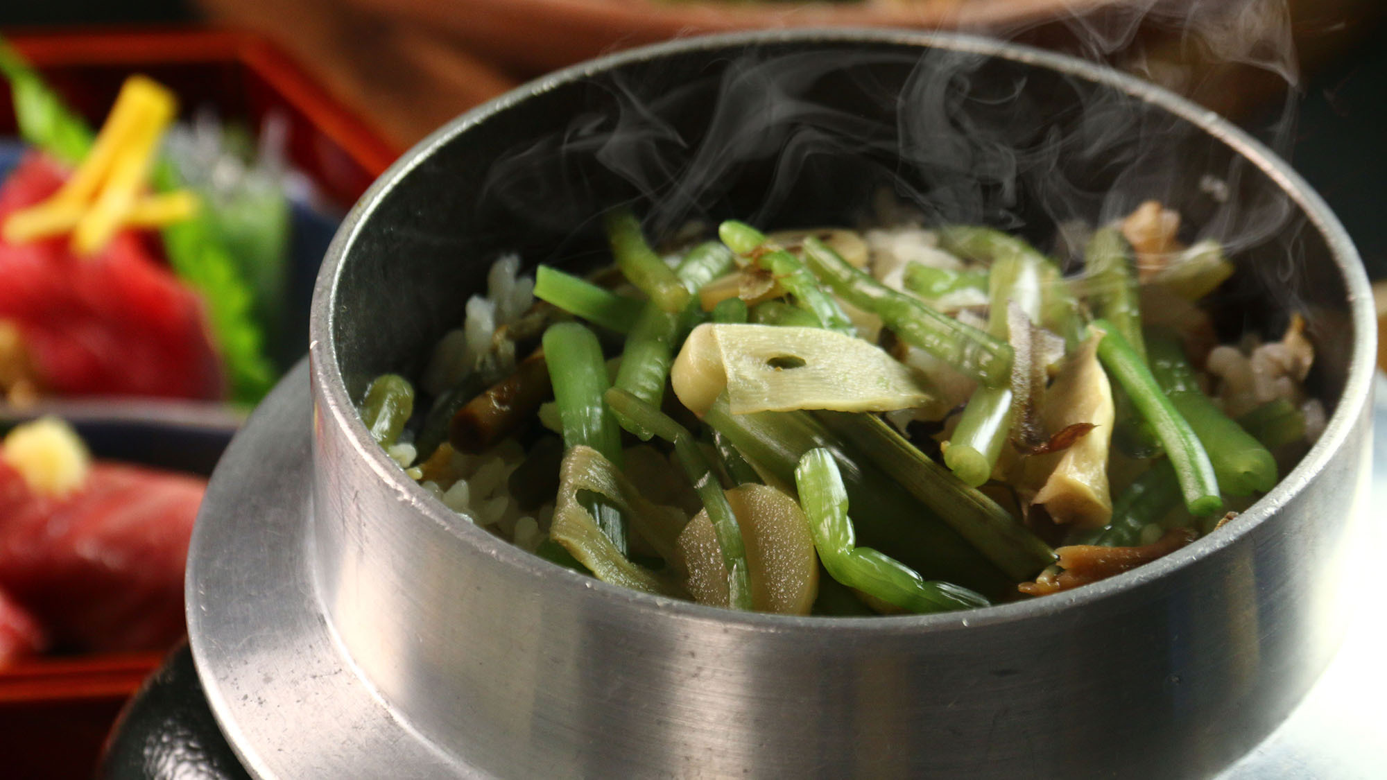 ＊夕食一例 食事 飛騨牛御膳・飛騨牛海鮮御膳山菜かまめし